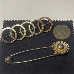 Gold and Silver Floral Brooch